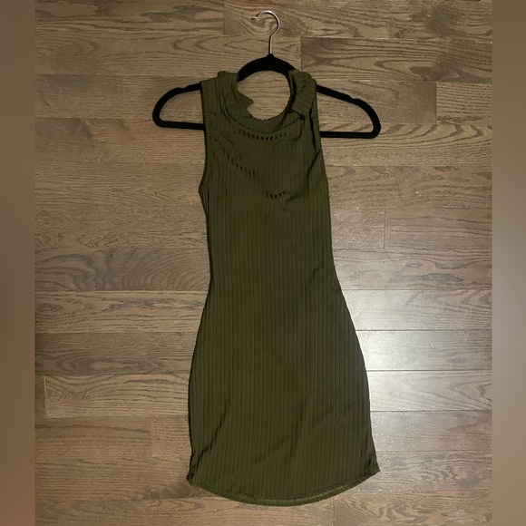 Olive Green Dress - Picture 2 of 8